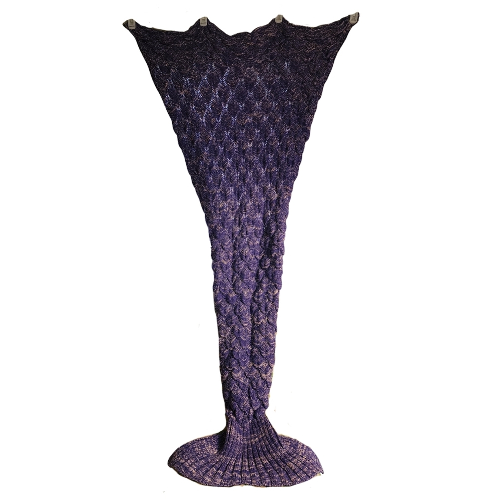 Purple Mermaid Tail Blanket